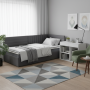 Posteľ s roštom, 90x200, sivohnedá Taupe Velvet látka, MEVIA