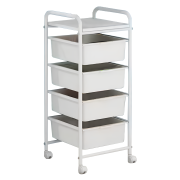 Pojazdný regál, biela, SUFIK