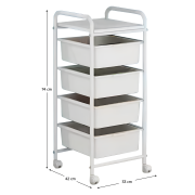 Pojazdný regál, biela, SUFIK