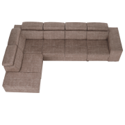 Sedacia súprava, béžová, ľavá, MALAGA BIG