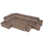 Sedacia súprava, béžová, ľavá, MALAGA BIG