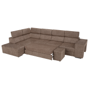 Sedacia súprava, béžová, ľavá, MALAGA BIG