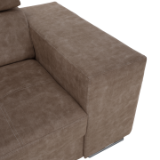 Sedacia súprava, béžová, ľavá, MALAGA BIG