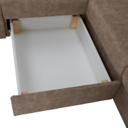 Sedacia súprava, béžová, ľavá, MALAGA BIG