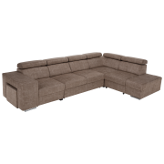 Sedacia súprava, béžová, pravá, MALAGA BIG