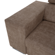 Sedacia súprava, béžová, pravá, MALAGA BIG