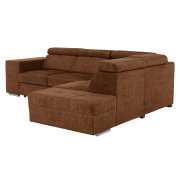 Sedacia súprava, hnedá, pravá, MALAGA