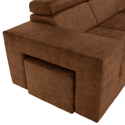 Sedacia súprava, hnedá, pravá, MALAGA