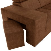 Sedacia súprava, hnedá, pravá, MALAGA