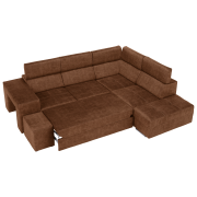 Sedacia súprava, hnedá, pravá, MALAGA