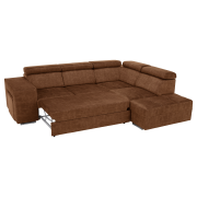 Sedacia súprava, hnedá, pravá, MALAGA