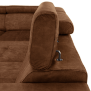 Sedacia súprava, hnedá, ľavá, MALAGA