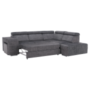 Sedacia súprava, sivá, pravá, MALAGA