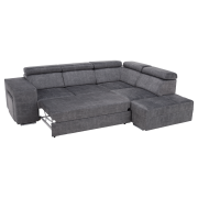 Sedacia súprava, sivá, pravá, MALAGA