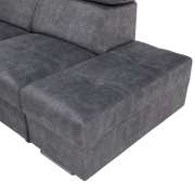 Sedacia súprava, sivá, pravá, MALAGA