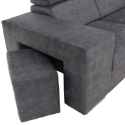 Sedacia súprava, sivá, pravá, MALAGA