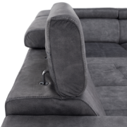 Sedacia súprava, sivá, pravá, MALAGA