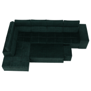 Sedacia súprava, smaragdová, ľavá, MALAGA BIG