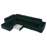 Sedacia súprava, smaragdová, ľavá, MALAGA BIG