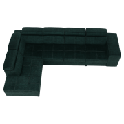 Sedacia súprava, smaragdová, ľavá, MALAGA BIG