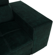 Sedacia súprava, smaragdová, ľavá, MALAGA BIG