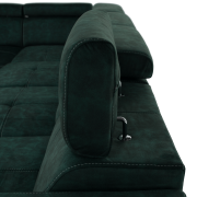 Sedacia súprava, smaragdová, ľavá, MALAGA BIG