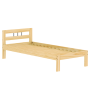 Posteľ s roštom, prírodná, borovicové drevo, 90x200, JONA NEW