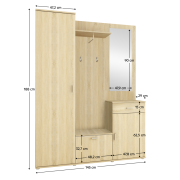 Predsieň, dub sonoma, AMALIA