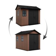 Záhradný domček Keter Newton Plus wide 9x7,5 hnedý, s podlahou