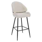 Barová stolička, biela/čierna, SANAKO TYP 2