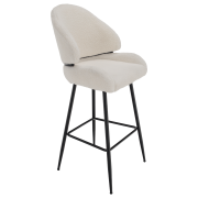 Barová stolička, biela/čierna, SANAKO TYP 2