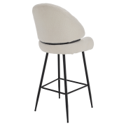 Barová stolička, biela/čierna, SANAKO TYP 2