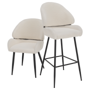 Barová stolička, biela/čierna, SANAKO TYP 2