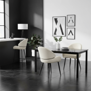 Barová stolička, biela/čierna, SANAKO TYP 2