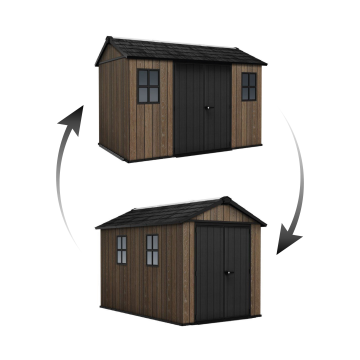 Záhradný domček Keter Apex 7,5 x 11 Walnut, s podlahou