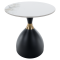 Konferenčný stolík, biely mramor/čierna/zlatá, ODIS NEW