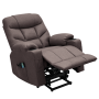 Masážne polohovacie kreslo, hnedá, HUDSON