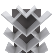 Regál, sivá/biela, VEVEY