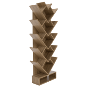 Regál, hnedosivý dub, VEVEY