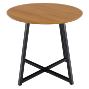 Príručný stolík, dub/čierna, DELIK