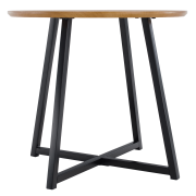 Príručný stolík, dub/čierna, DELIK