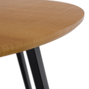 Príručný stolík, dub/čierna, DELIK