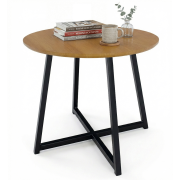 Príručný stolík, dub/čierna, DELIK