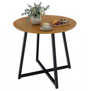 Príručný stolík, dub/čierna, DELIK