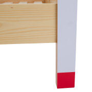 Montessori posteľ, prírodná/biela/modrá/červená, 90x200, FUTAL