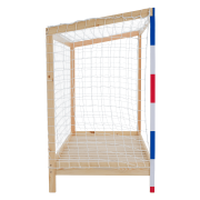 Montessori posteľ, prírodná/biela/modrá/červená, 90x200, FUTAL