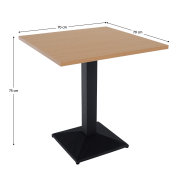 Jedálenský bistro stôl, dub sonoma/čierna, 70x70 cm, RINALDO TYP 1