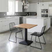 Jedálenský bistro stôl, dub sonoma/čierna, 70x70 cm, RINALDO TYP 1