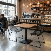 Jedálenský bistro stôl, dub sonoma/čierna, 70x70 cm, RINALDO TYP 1