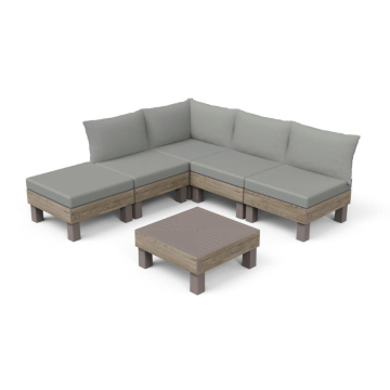Záhradný nábytok Keter Elements 5-miestny modulárny set ashwood